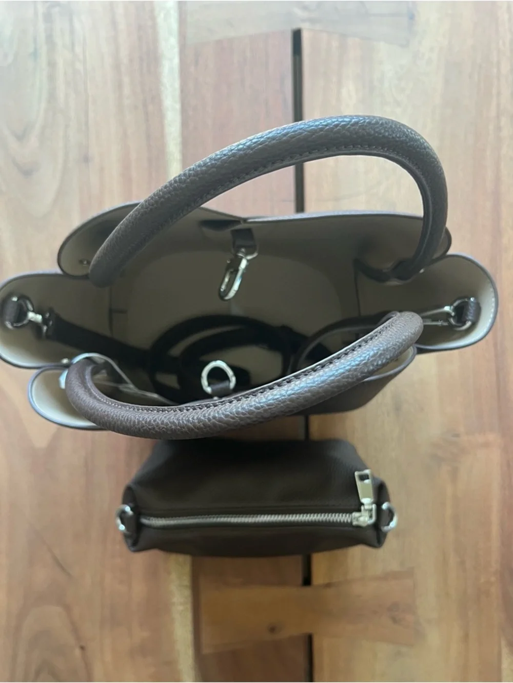 Anthropologie Melie Bianco Tulip-Top Handle Crossbody Tote - Picture 7 of 8